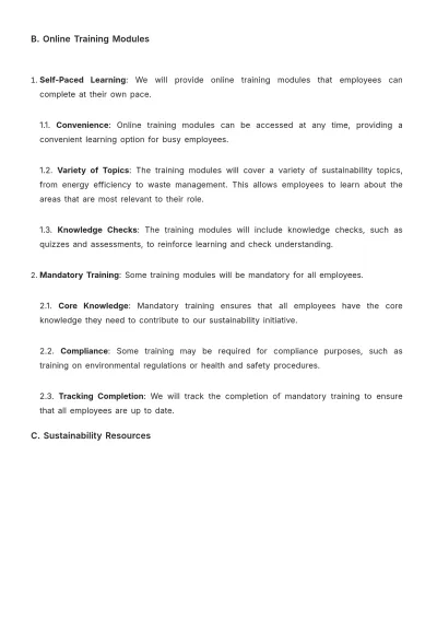 Free Law Firm Sustainability Initiative Procedure Template to Edit Online