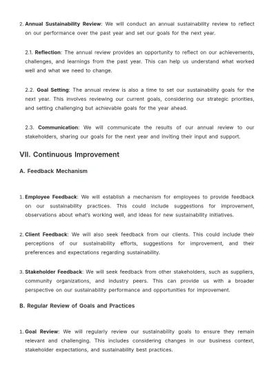 Free Law Firm Sustainability Initiative Procedure Template to Edit Online