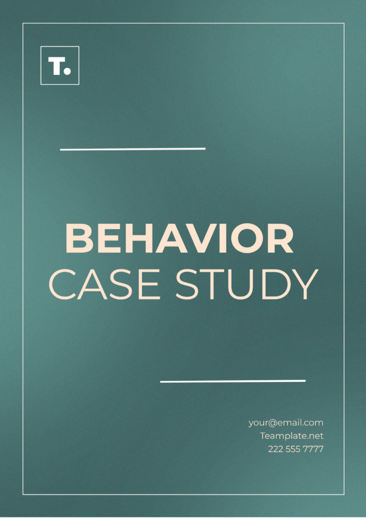Behavior Case Study Template