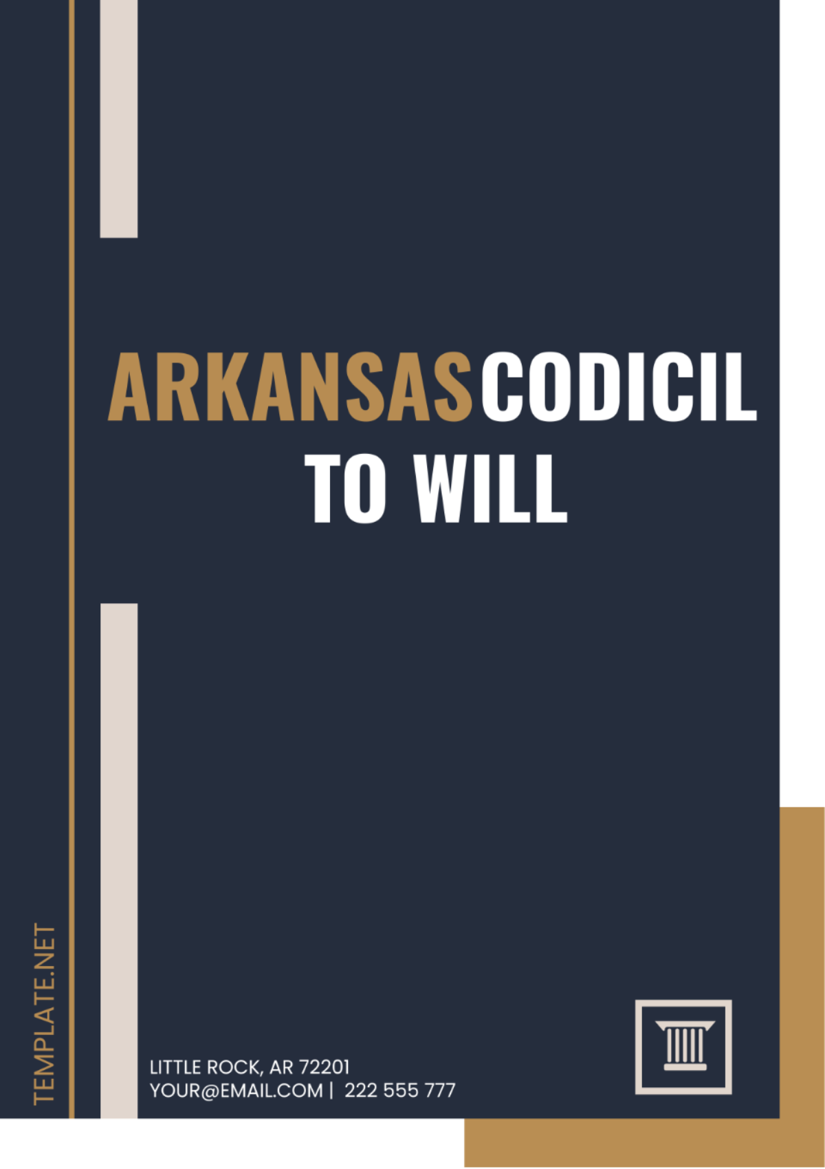 Arkansas Codicil to Will Template