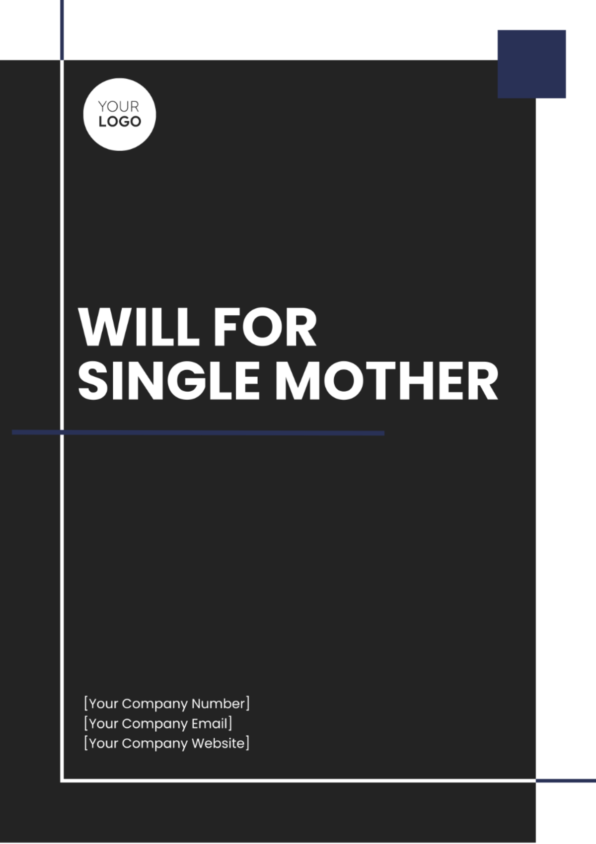 Will Template For Single Mother