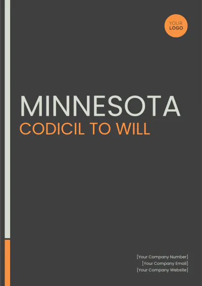Free Minnesota Codicil to Will Template to Edit Online