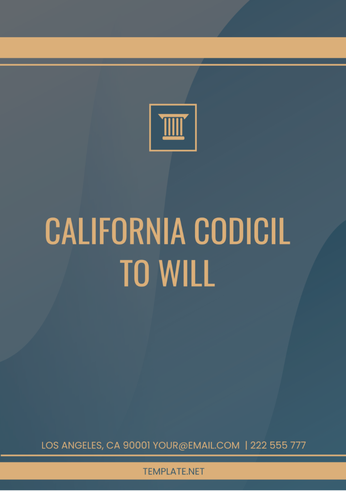 California Codicil to Will Template