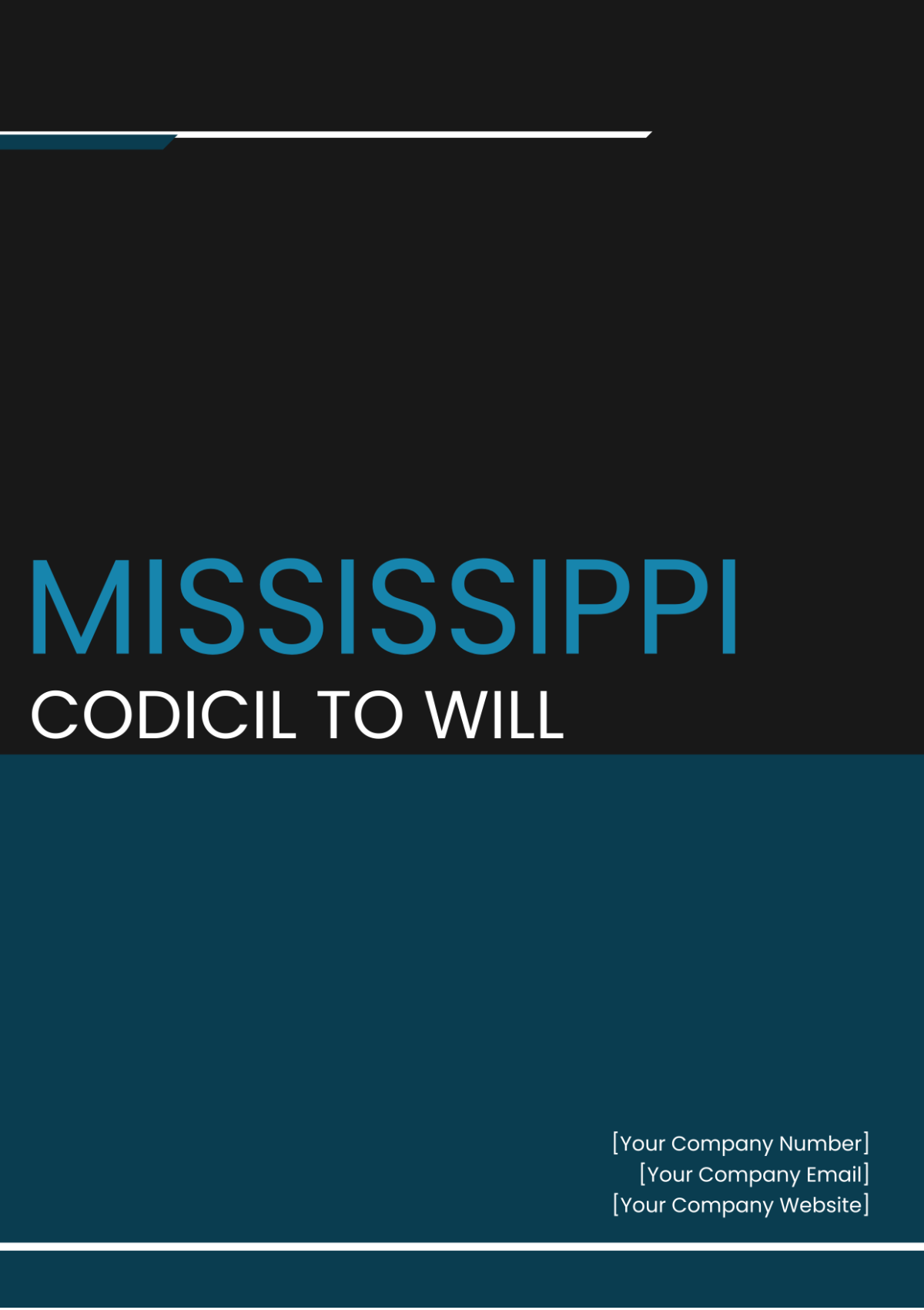 Mississippi Codicil to Will Template