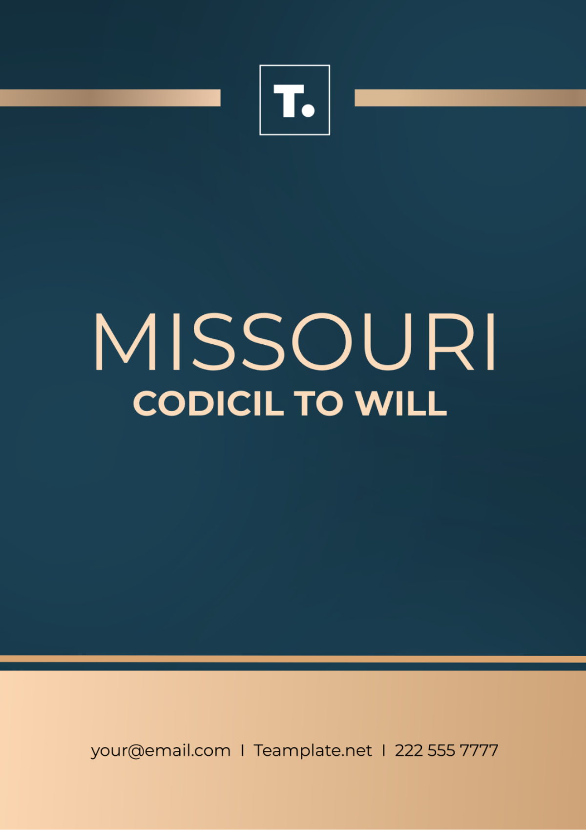 Missouri Codicil to Will Template