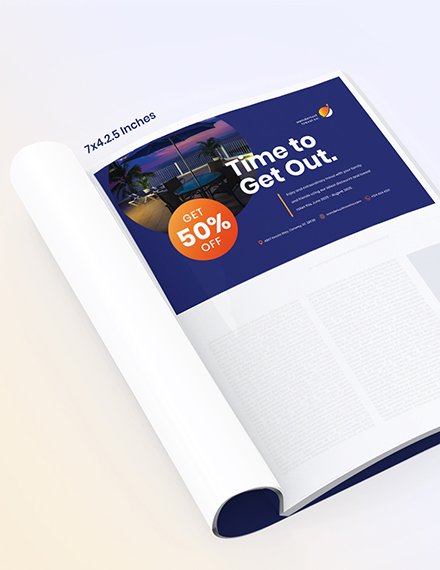 Commercial Travel Magazine Ads Template