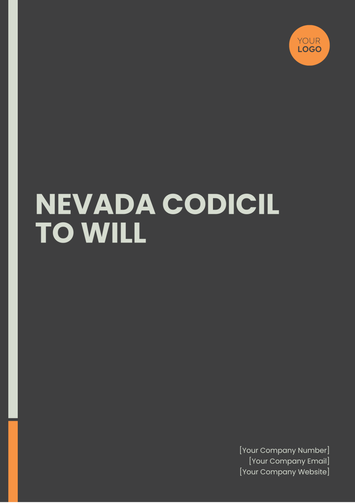 Nevada Codicil to Will Template