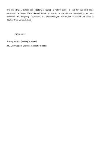 Free Nevada Codicil to Will Template to Edit Online