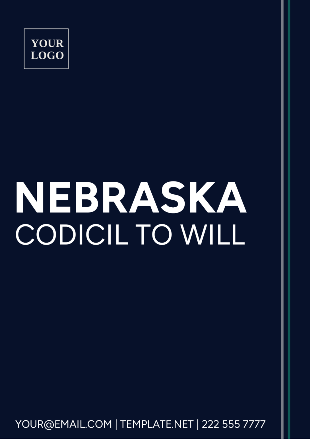 Nebraska Codicil to Will Template