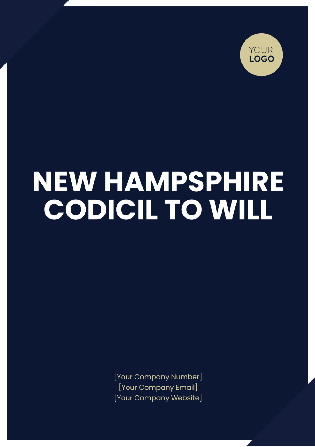 New Hampshire Codicil to Will Template