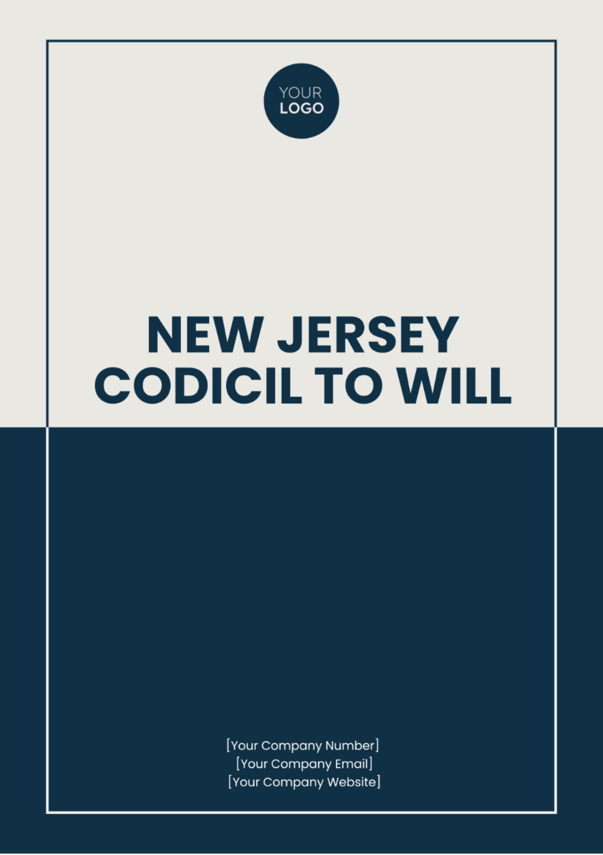 New Jersey Codicil to Will Template