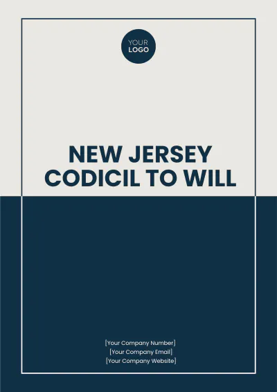Free New Jersey Codicil to Will Template to Edit Online