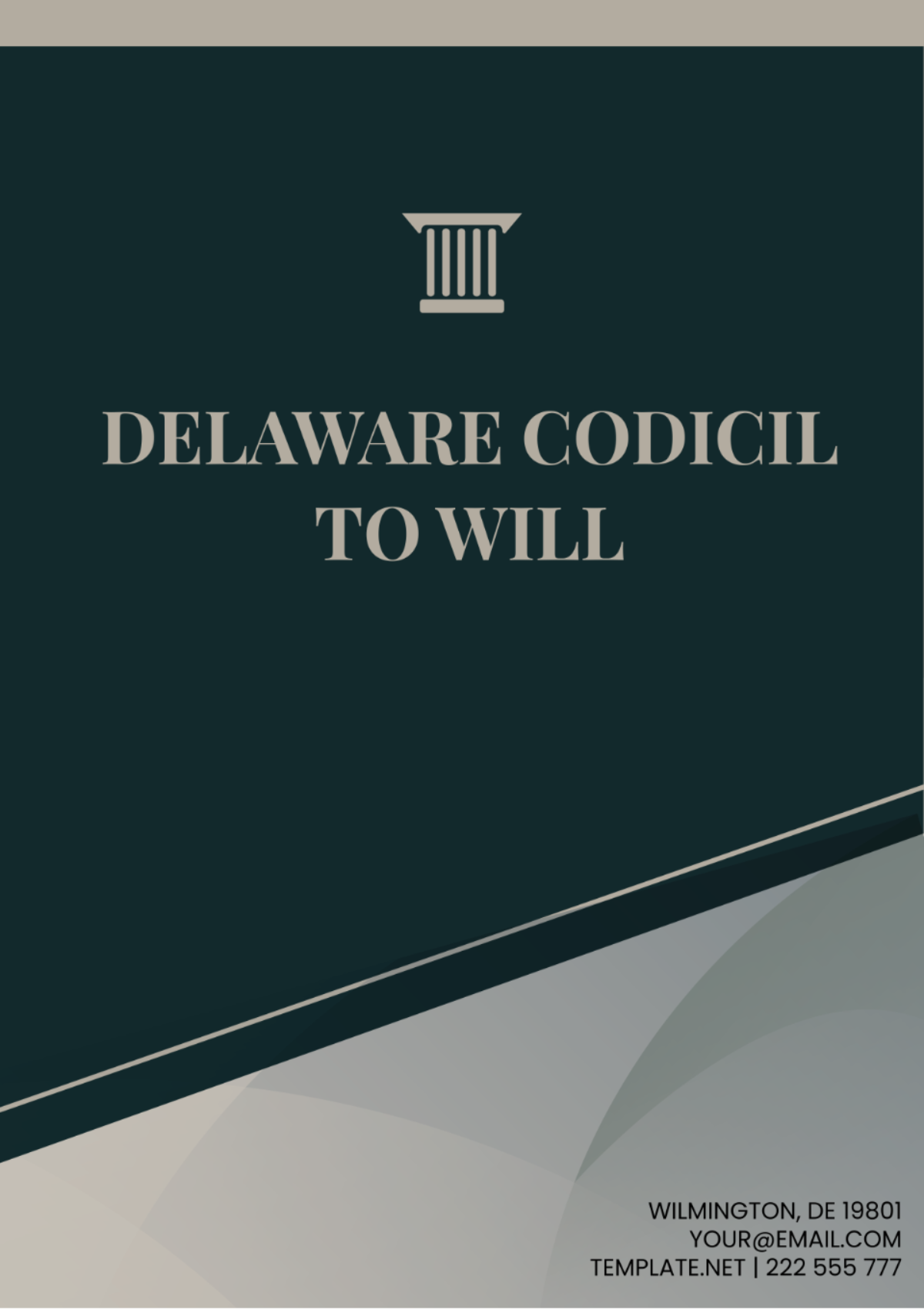Delaware Codicil to Will Template