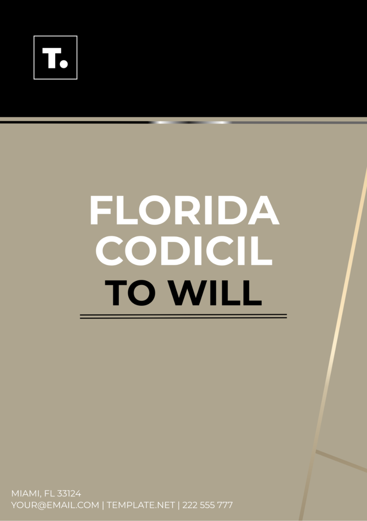 Florida Codicil to Will Template