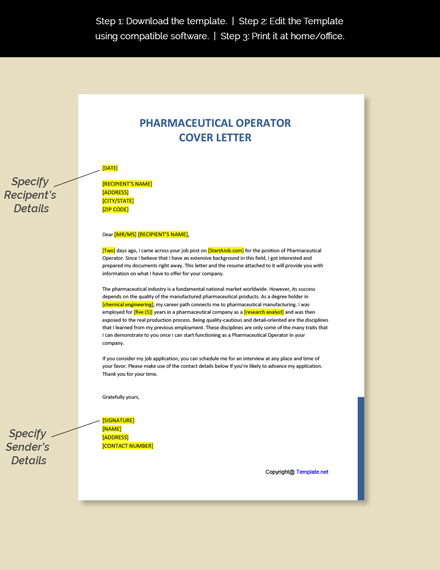 pharmaceutical job cover letter examples