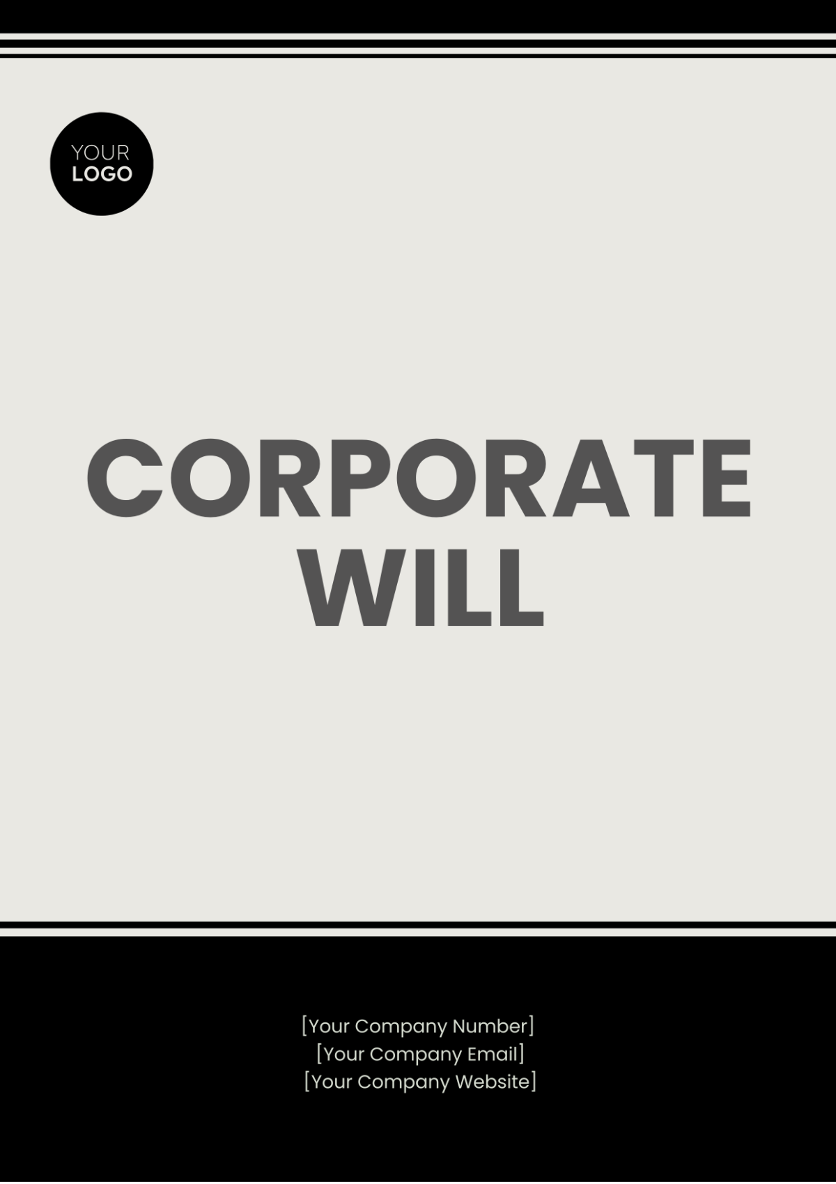 Corporate Will Template
