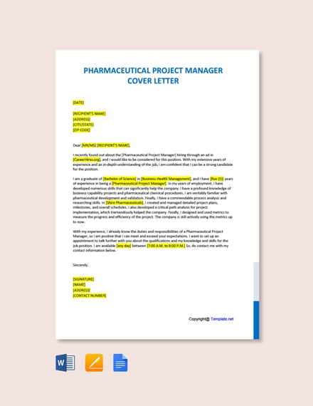 18 Project Manager Cover Letter Apple Pages Templates Free Downloads Template Net