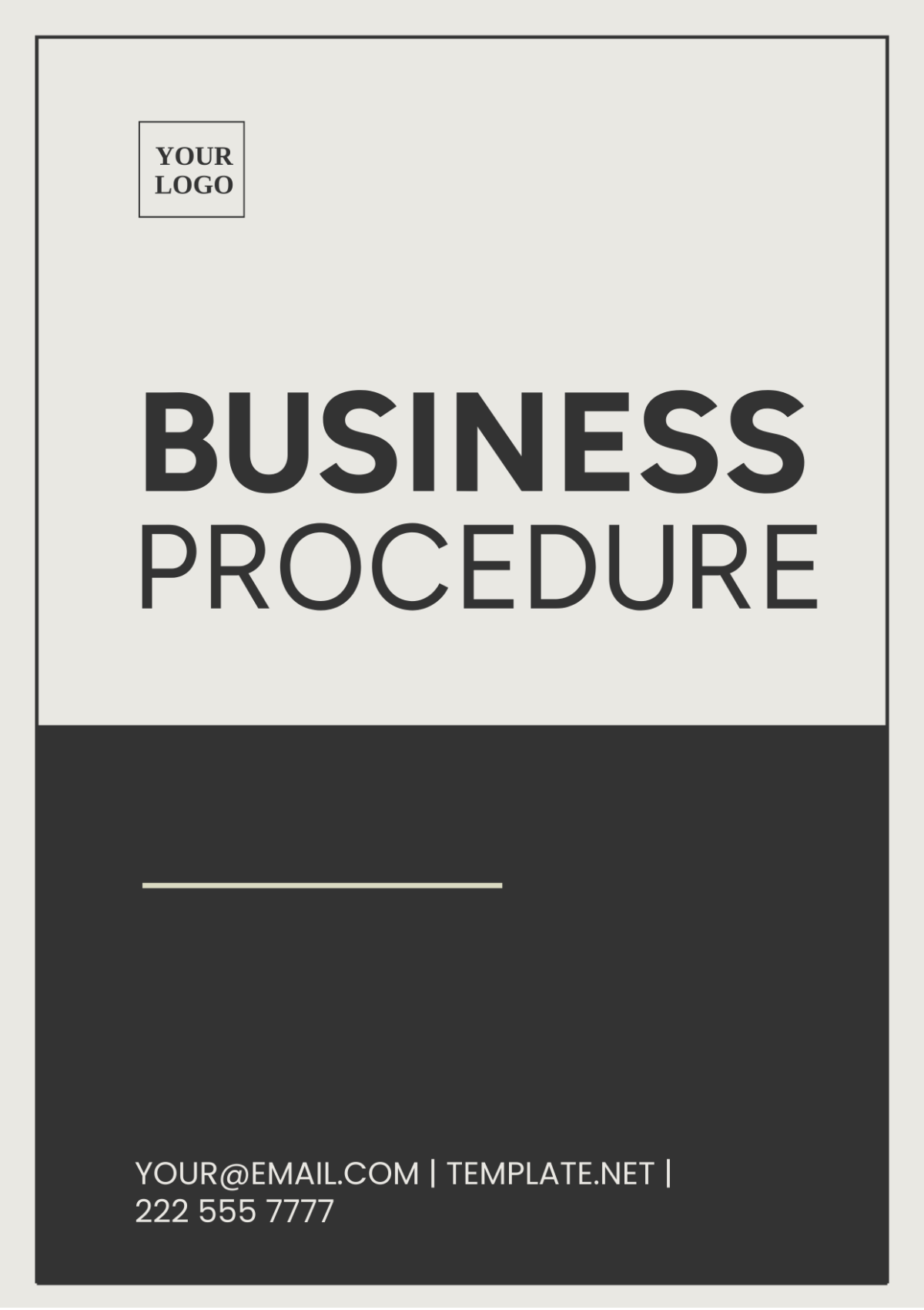 Business Procedure Template