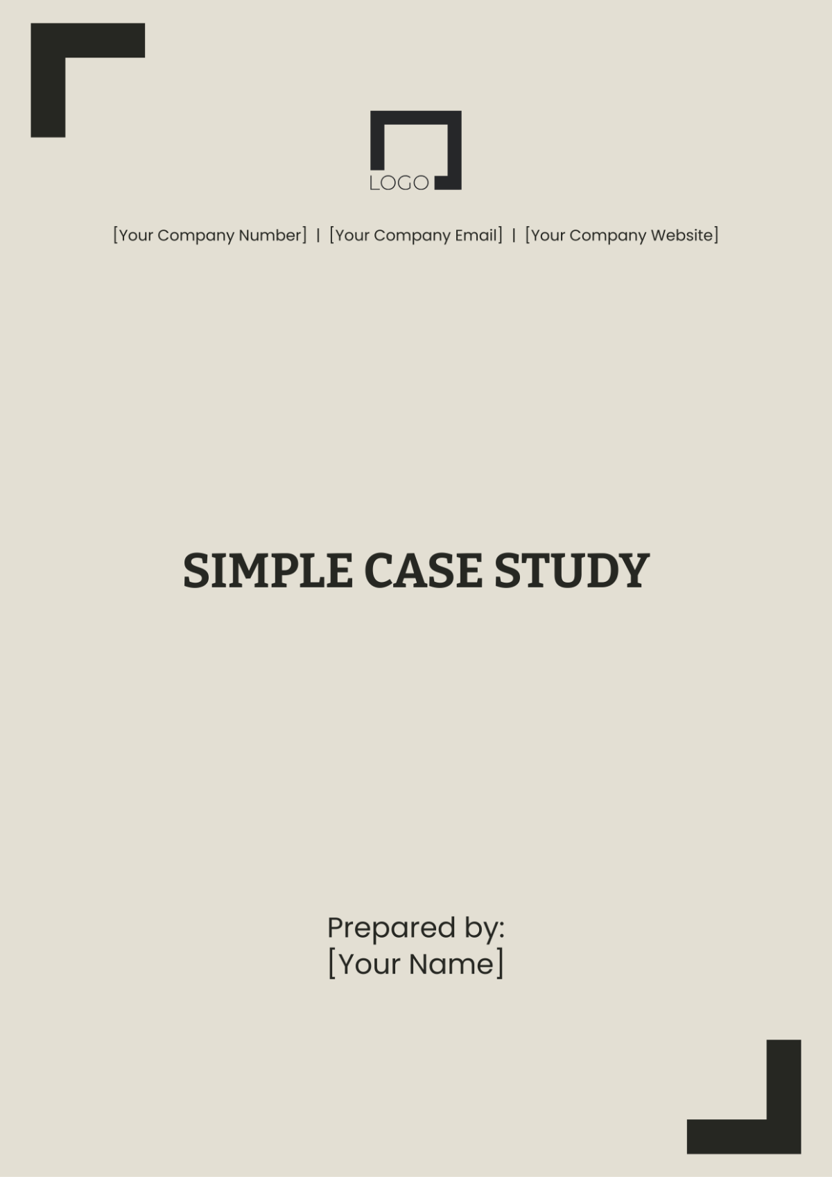 Simple Case Study Template