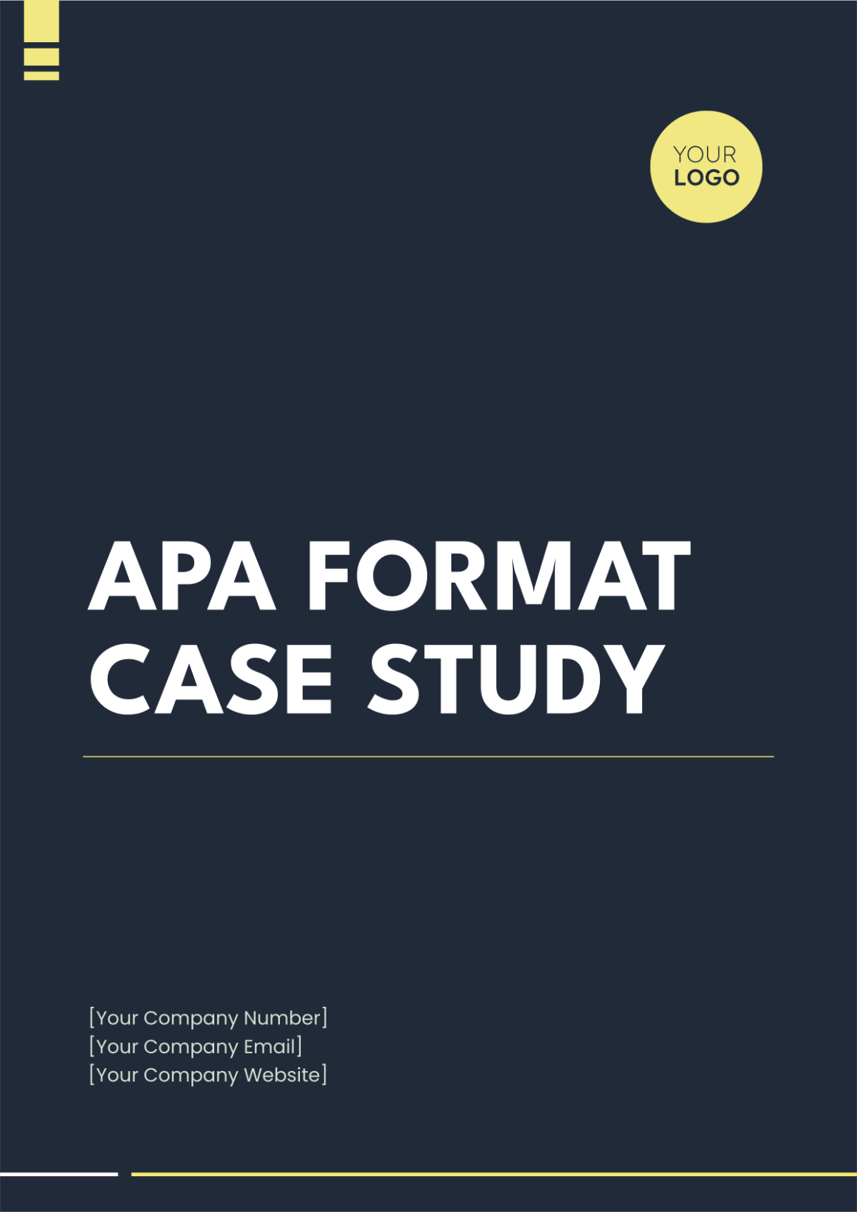 Apa Format Case Study Template