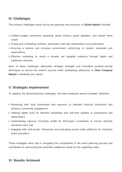 Free Event Case Study Template to Edit Online