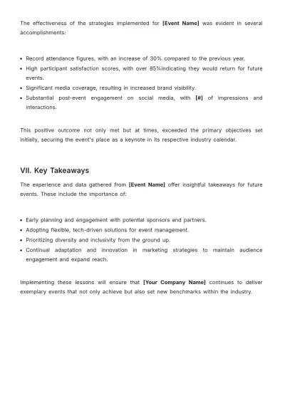 Free Event Case Study Template to Edit Online