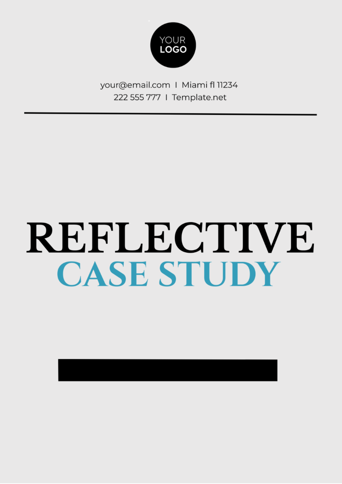Reflective Case Study Template