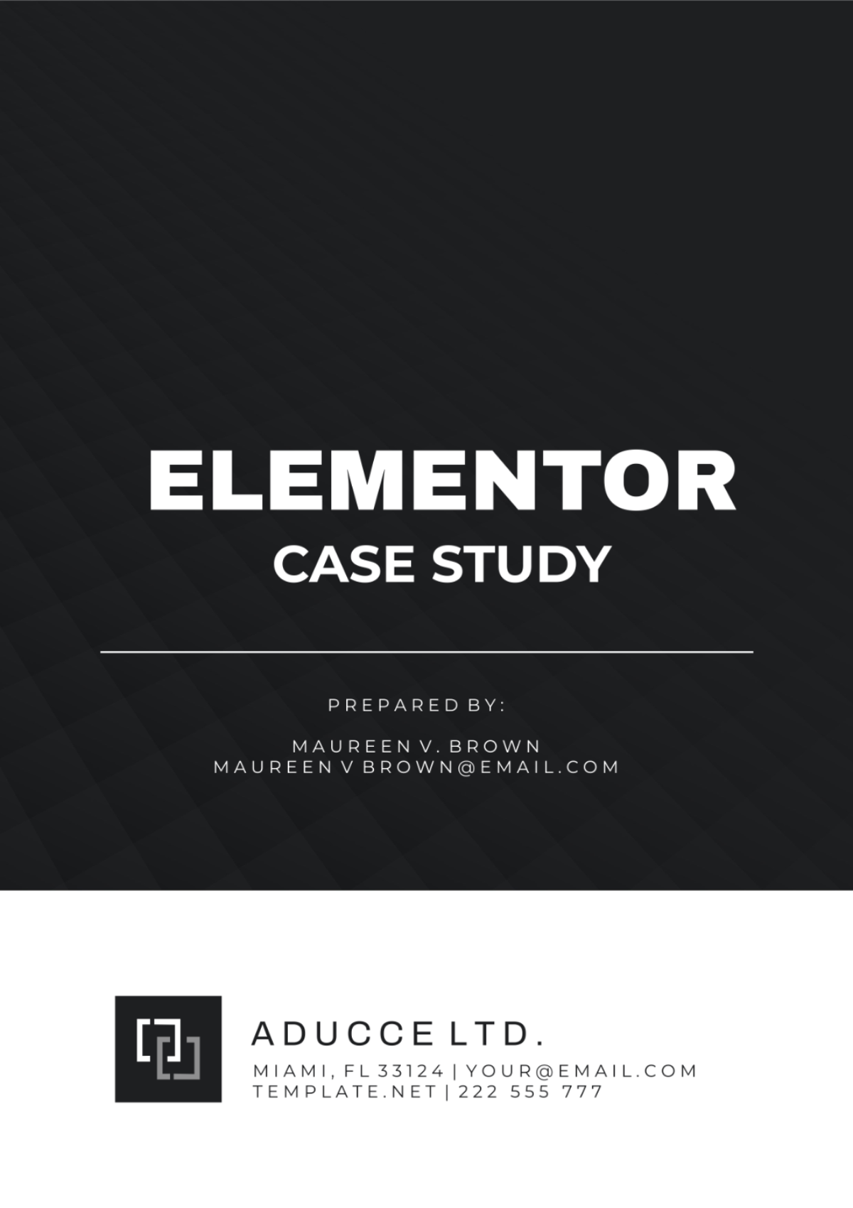 Elementor Case Study Template