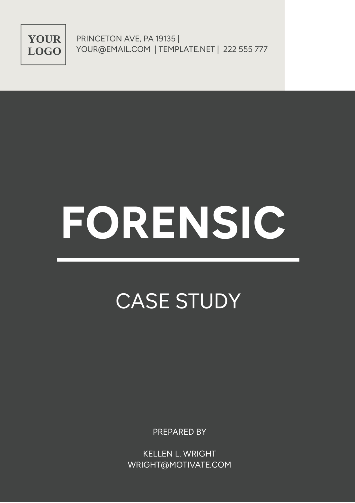 Forensic Case Study Template