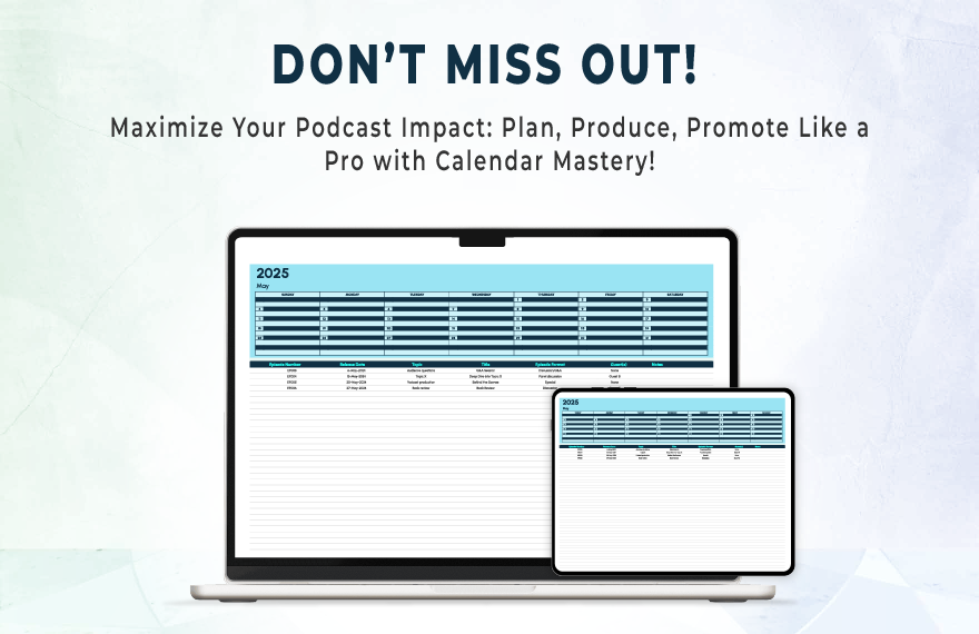 Podcast Content Calendar Template
