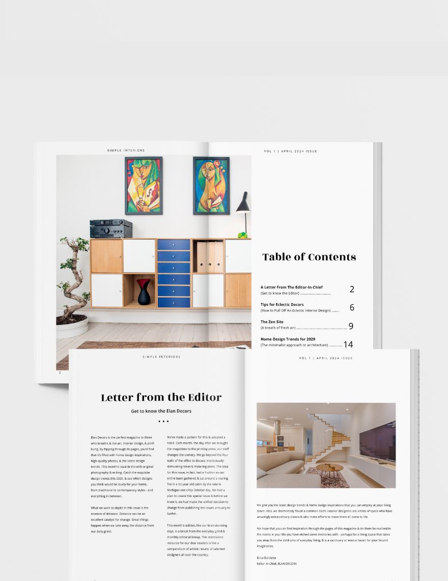 Simple Interior Design Magazine 
