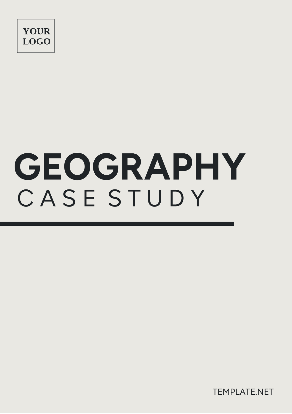 Geography Case Study Template