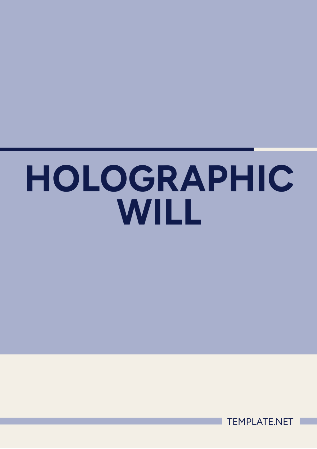 Holographic Will Template