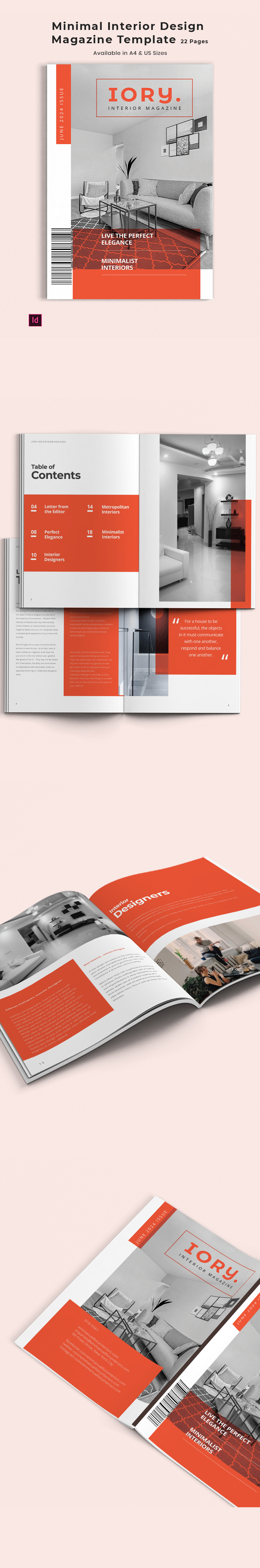 Minimal Interior Design Magazine Template