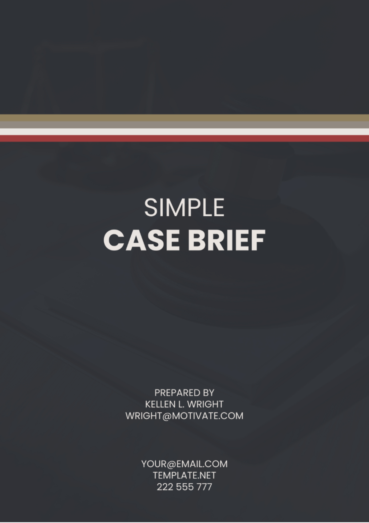 Simple Case Brief Template