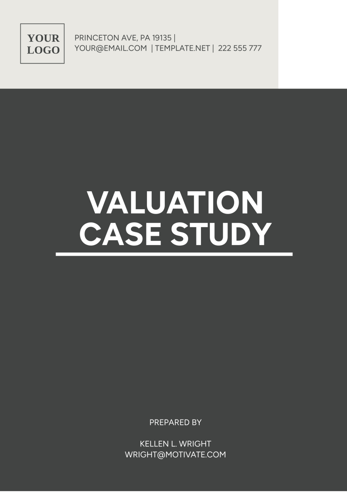 Valuation Case Study Template