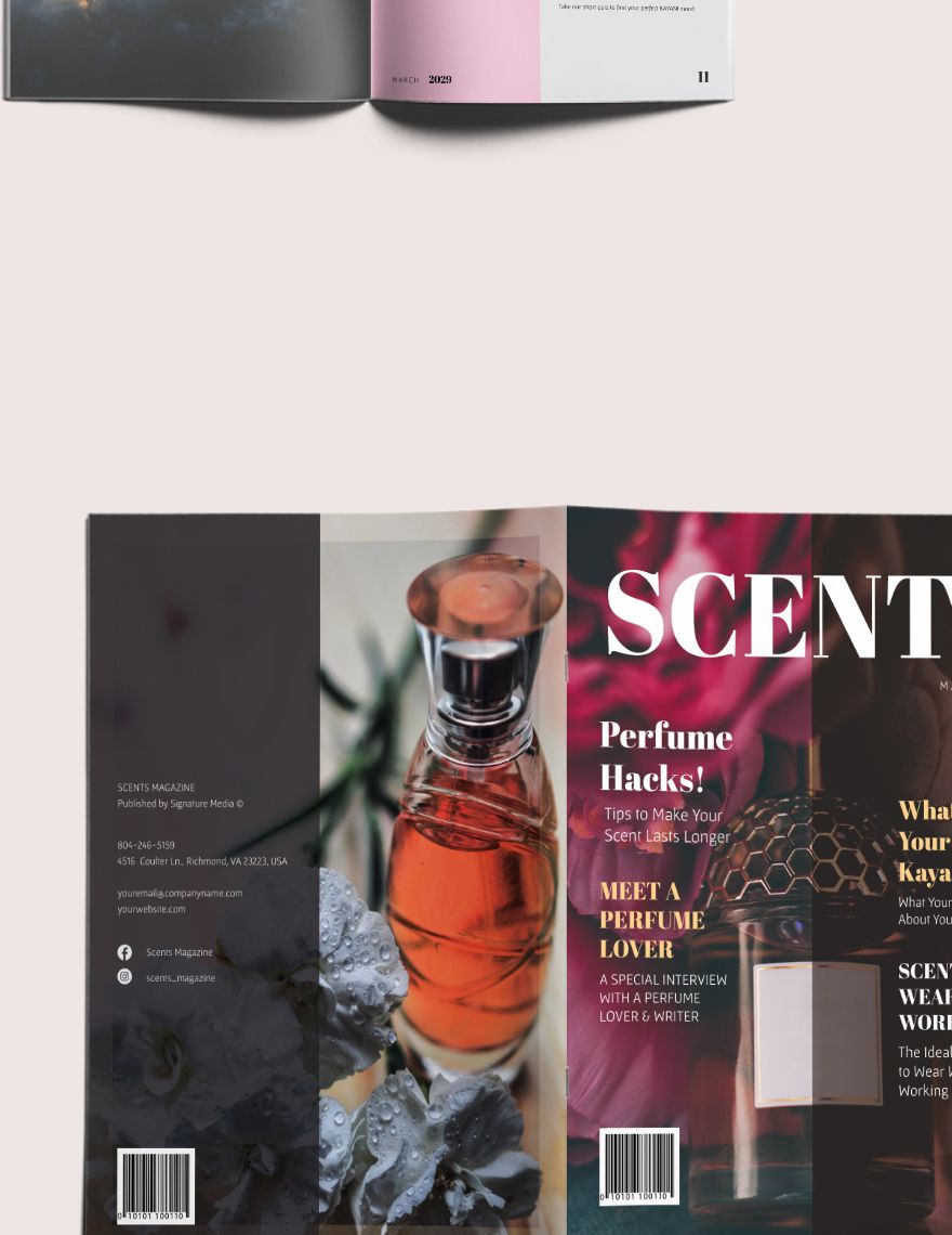 Perfume Magazine Template