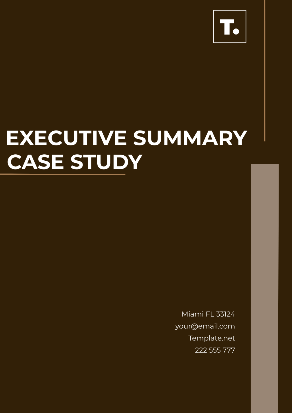 Executive Summary Case Study Template