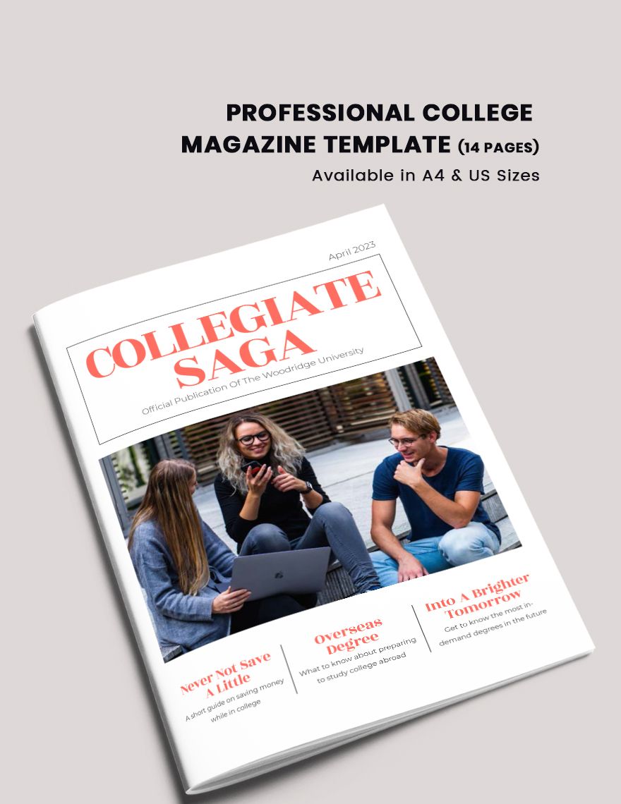Professional College Magazine Template