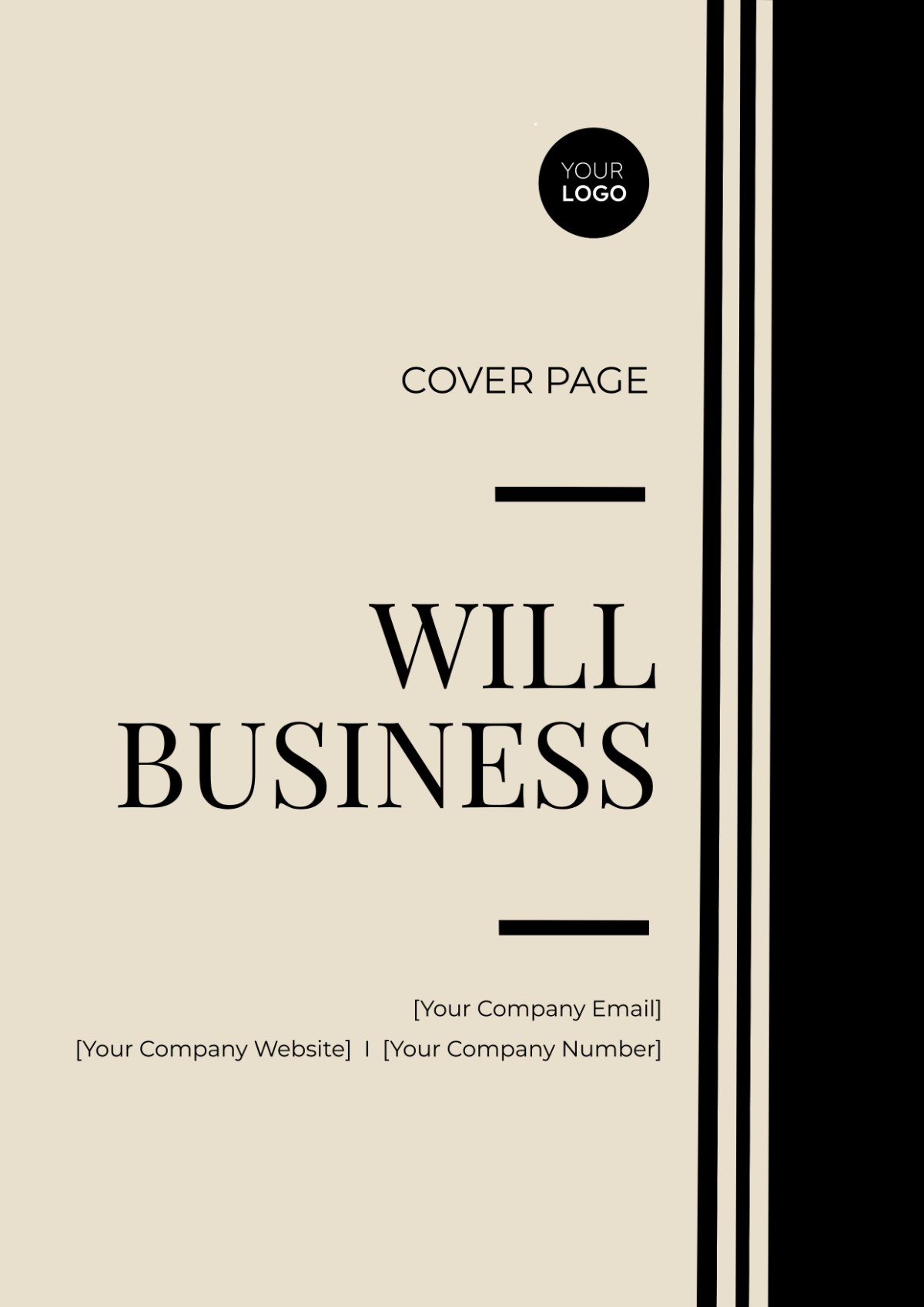 Will Business Cover Page
