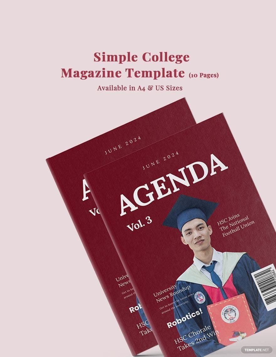 Simple College Magazine Template
