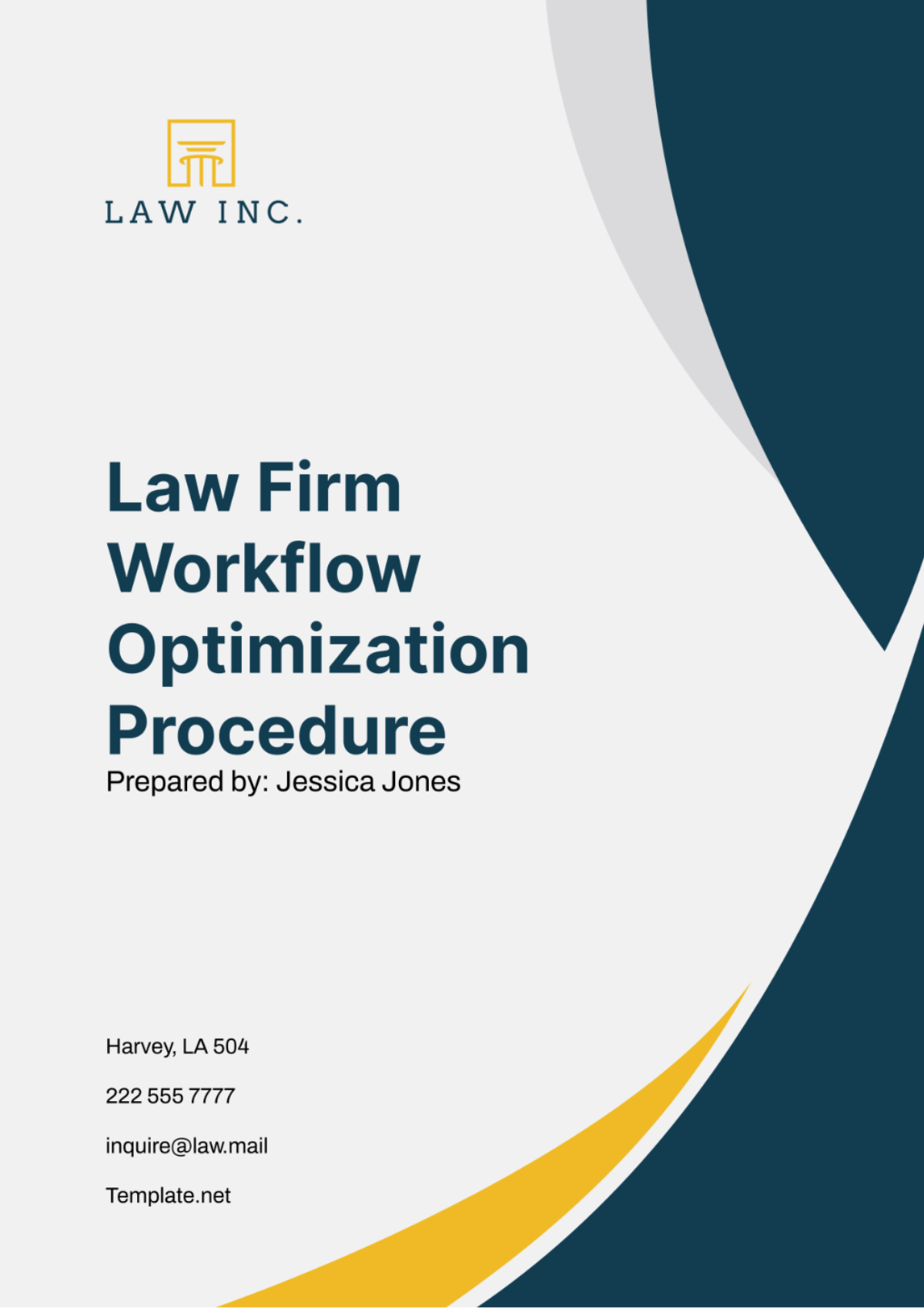 Law Firm Workflow Optimization Procedure Template - Edit Online & Download