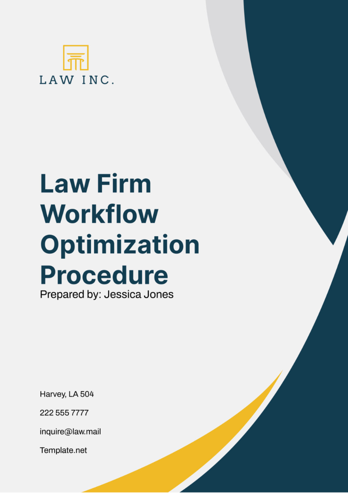 Law Firm Workflow Optimization Procedure Template