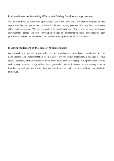 Free Law Firm Workflow Optimization Procedure Template to Edit Online