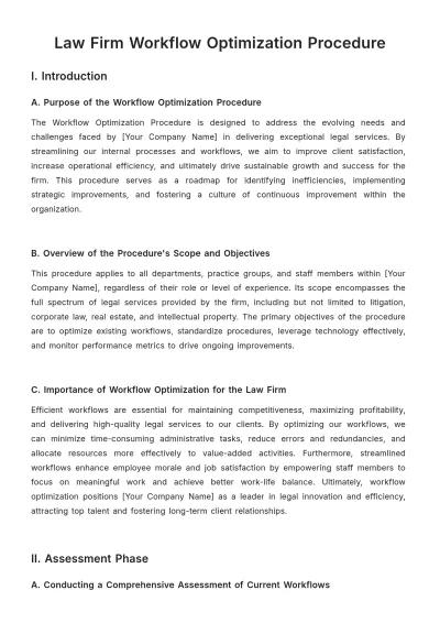Free Law Firm Workflow Optimization Procedure Template to Edit Online
