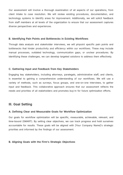Free Law Firm Workflow Optimization Procedure Template to Edit Online