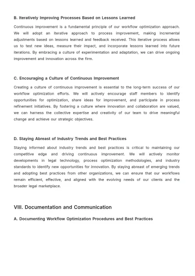 Free Law Firm Workflow Optimization Procedure Template to Edit Online