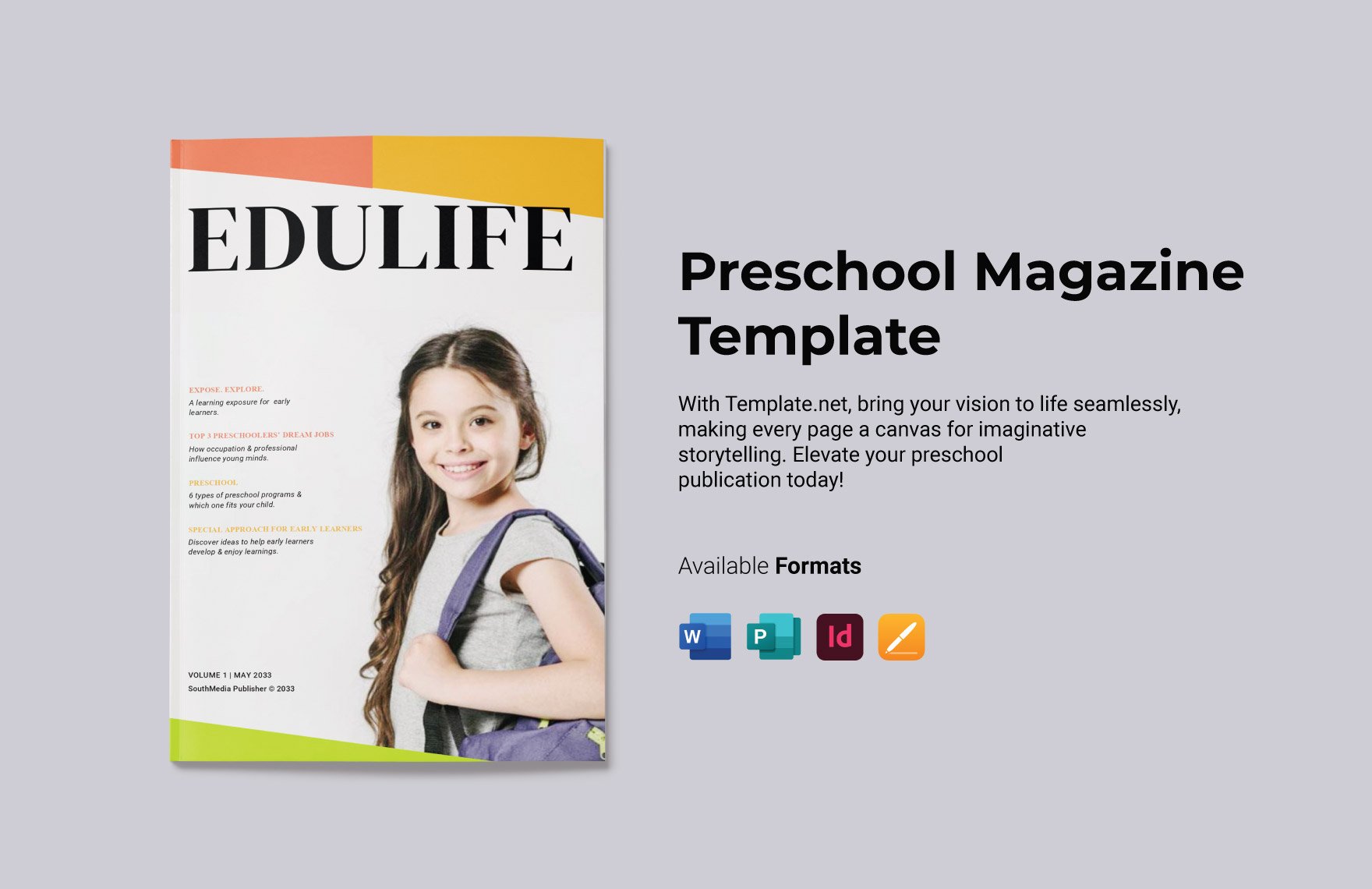 Preschool Magazine Template