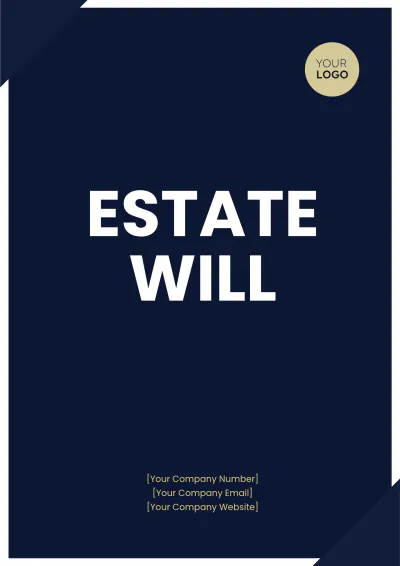 Free Estate Will Template to Edit Online
