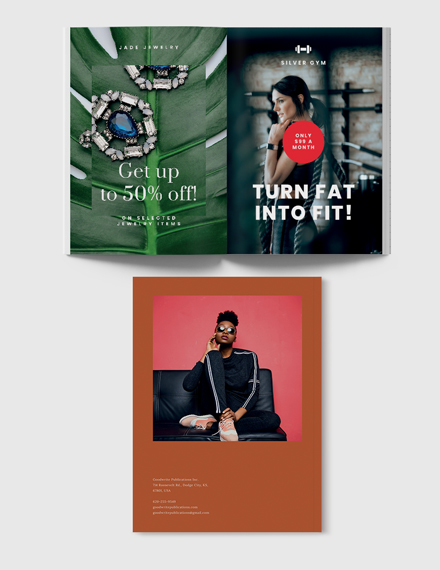 Printable Fashion Magazine Template Indesign Word Apple Pages Publisher 7285